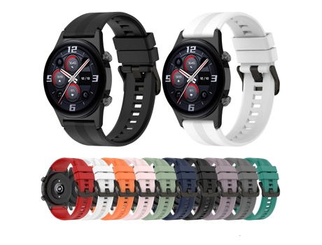 Correa Smartwatch para Huawei GT Runner 22mm Vertical Silicona (Rosa)
