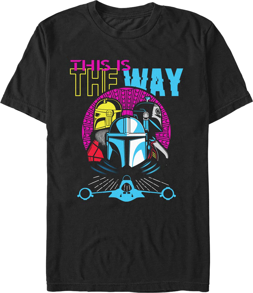 Camiseta Unisexo DEEPSTONE Mandalorian This Is The Way Hyperdrive Star Wars Negro (XXL)
