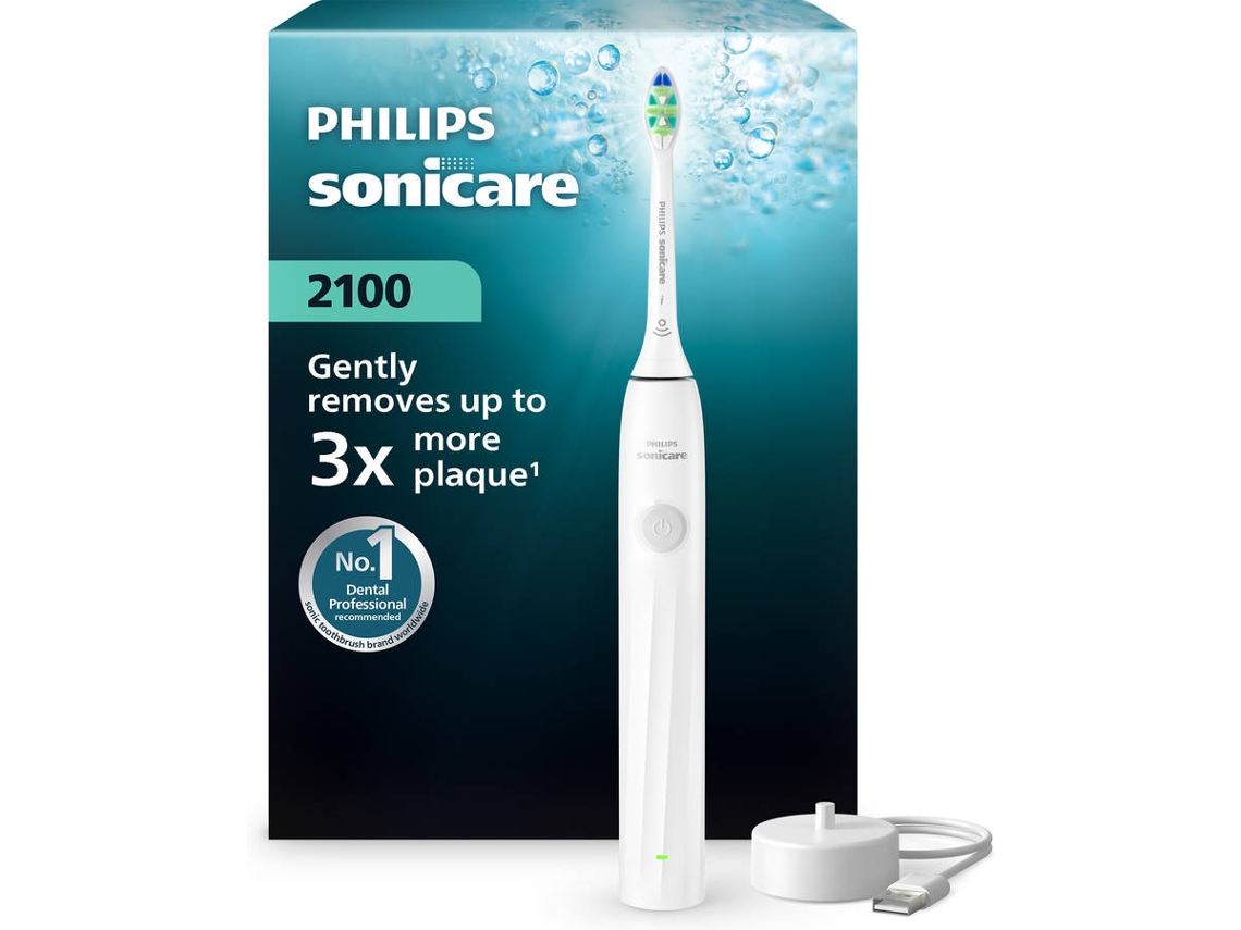 Cepillo de Dientes Eléctrico PHILIPS Series 2100 HX4021/01 (Blanco)