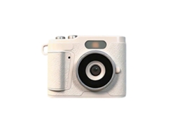 Mini cámara digital retro con flash 1080p, llavero para bolso, mini cámara de vídeo infantil con pantalla, 5 megapíxeles, blanca TAISHENGDA
