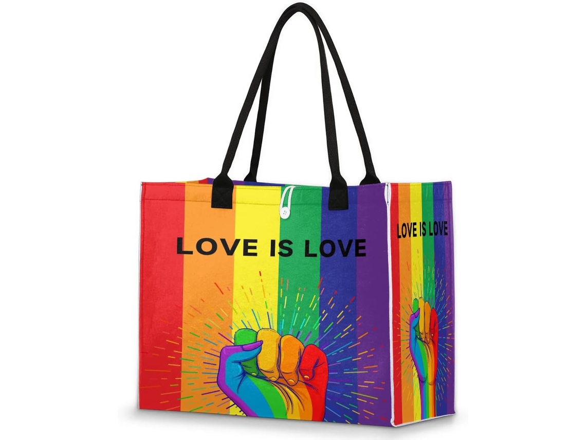 Bolso Mano Grande Tropicallife Love Rainbow Gay Pride Para Mujeres Niñas Bolso Hombro Compras Trabajo Gimna