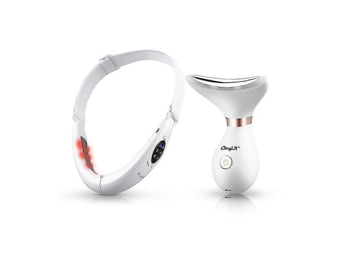 Dispositivo de iluminación facial adelgazante V, máquina para reafirmar el rostro, terapia de luz roja para el cuello, masaje EMS, eliminación de papada.