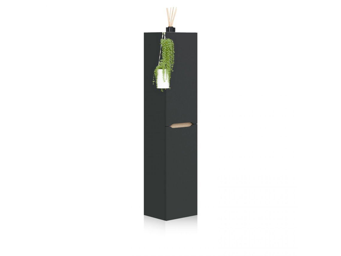 Columna de baño suspendida Opera Antracita - Roble 31 x 135 x 26 cm
