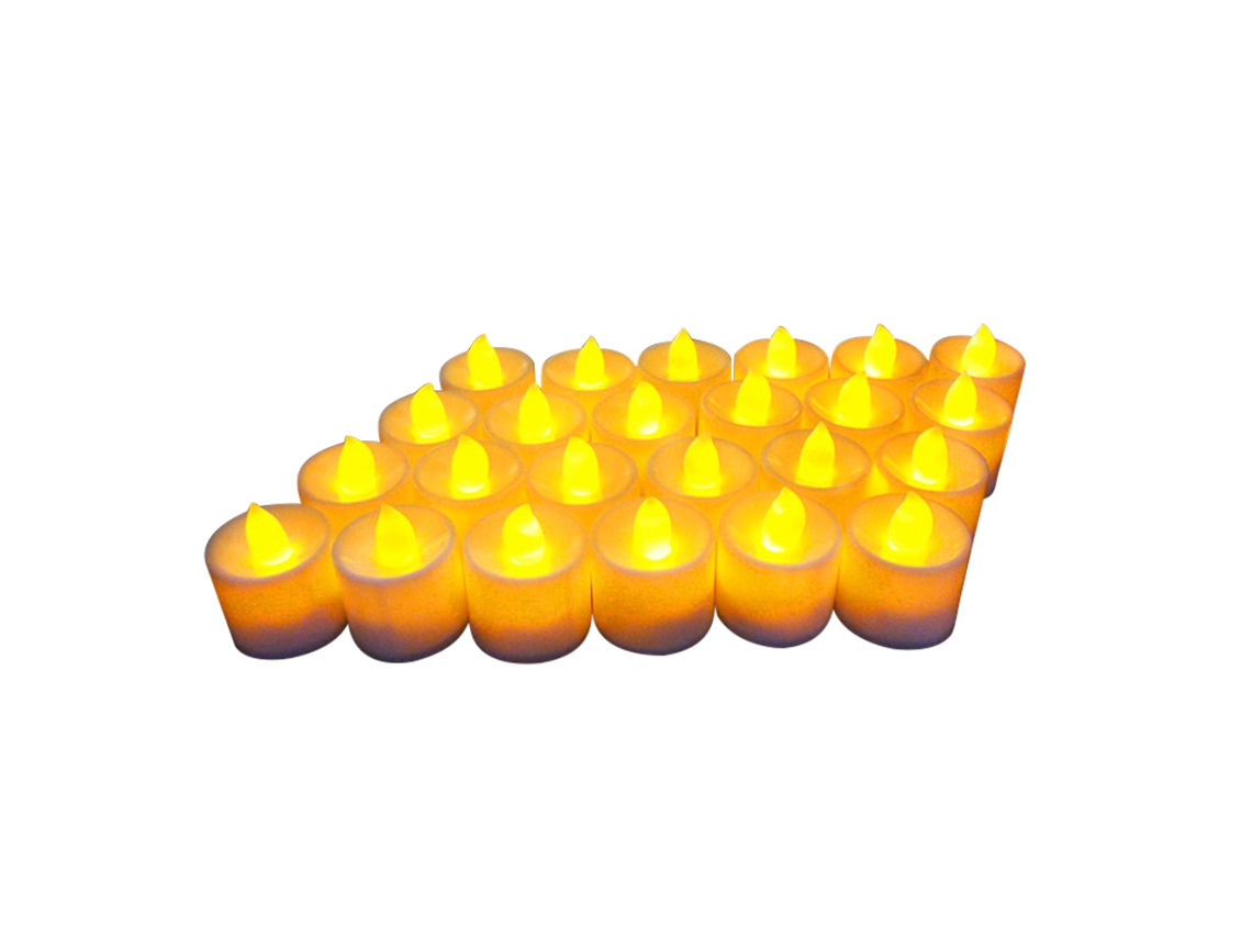 2026-nuevas Velas Led Sin Llama Yxh (casco Blanco, Luz Amarilla Cálida, No Parpadea) 24pcs Para Navidad