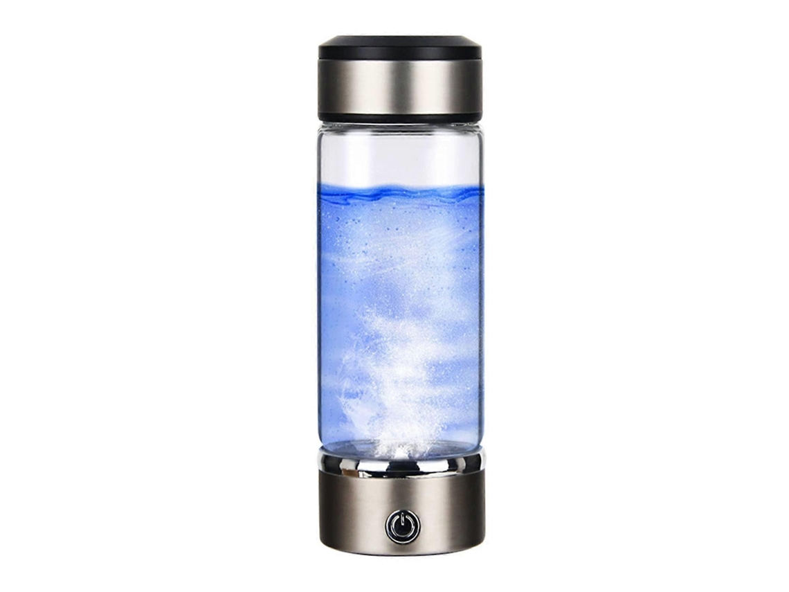 Botella de agua hidrogenada con tecnología SPE, recargable mediante USB, con una capacidad de 360 ml.