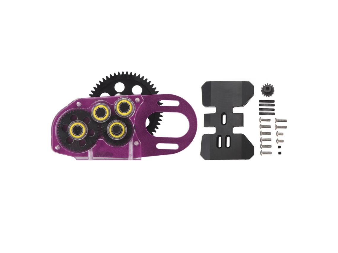 Caja De Cambios 2low Con Motor Para Coche Rc Scx10 Ii Iii Capra 1/10 Ligero Morado