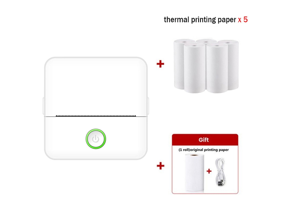 Mini Impressora Térmica Bluetooth Impressora Sem Fio Portátil Compatível com Celular X603 GERTIZ