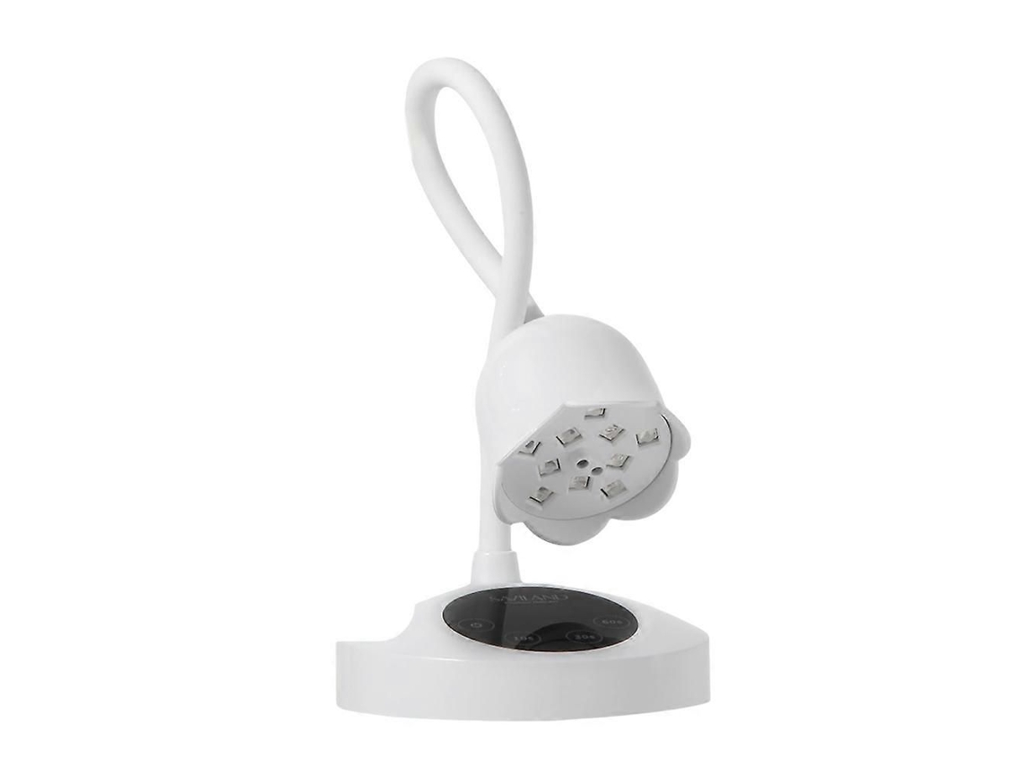 Mini lámpara de secado de esmalte en gel recargable UV LED con cuello de cisne inalámbrico para un tratamiento rápido de uñas GOKOCO