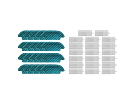 Paño de mopa lavable de repuesto de 20 piezas para Cecotec Conga 4090 5090 y filtro Hepa de 20 piezas para Cecotec Conga 4090