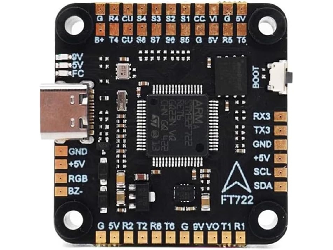 Unidad De Control De Vuelo Ft-f722x8 Pro Con Giroscopio Icm42688 De 30,5 X 30,5 Mm Para Drones Rc Fpv.