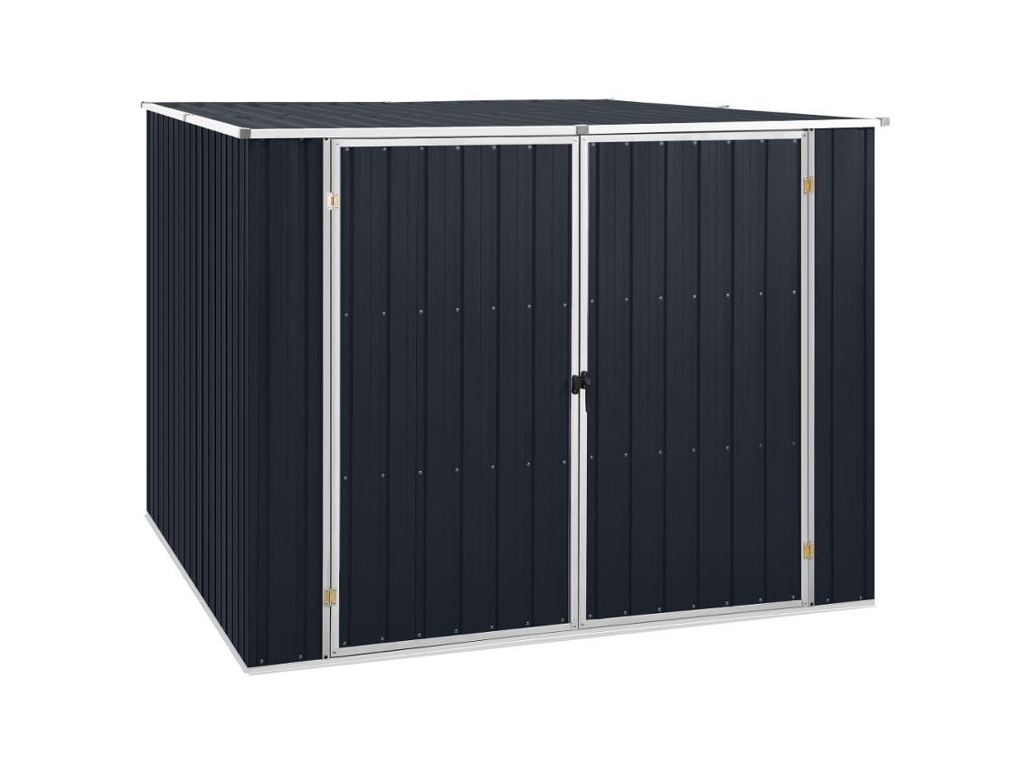 Caseta de jardín 195x198x159 cm acero galvanizado antracita LOVELY HOME