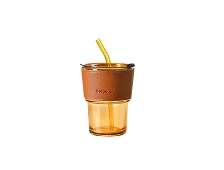 Tazas de agua de cristal tazas de café tazas de paja de uso doméstico de gran capacidad