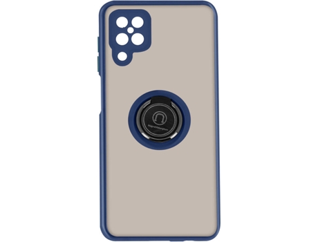 Carcasa y Soporte Samsung Galaxy A12 AVIZAR Función de soporte de Anillo de Metal Azul