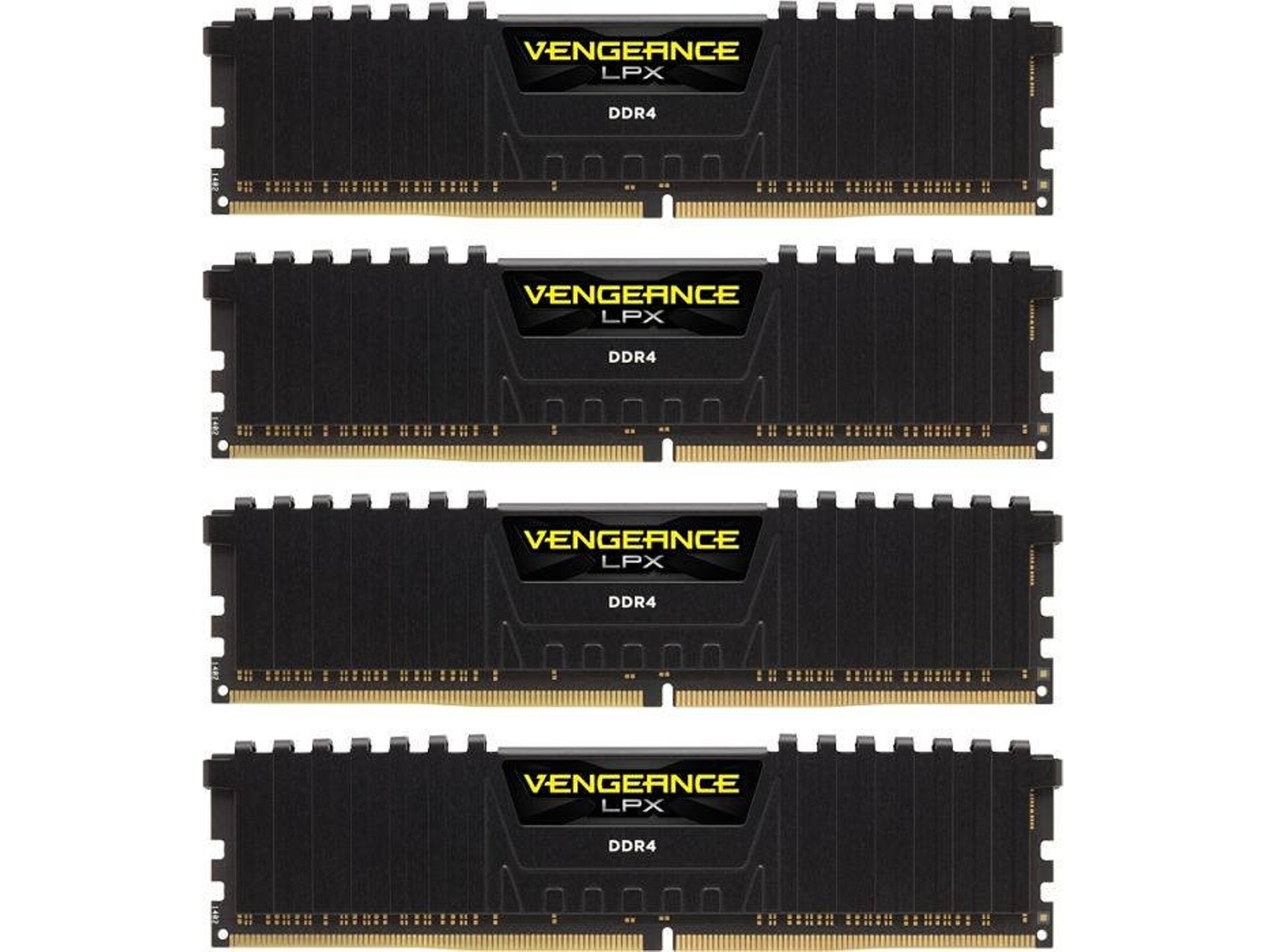 Memoria RAM DDR4 CORSAIR CMK64GX4M4A2400C14 (4 x 16 GB - 2400 MHz - CL 14 - Negro)