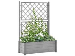 Maceta/Jardinera de Jardín con Enrejado 100X43X142 Cm PP Gris Piedra