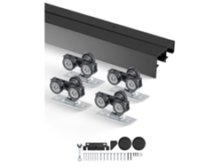 Juego de rieles y guías para puertas correderas en aluminio 1219 mm Tekmaquinas