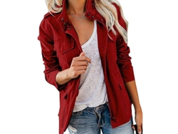 2026-chaqueta Militar Para Mujer Con Botones Prensa Manga Larga Abrigo Otoño Invierno Ropa Casual
