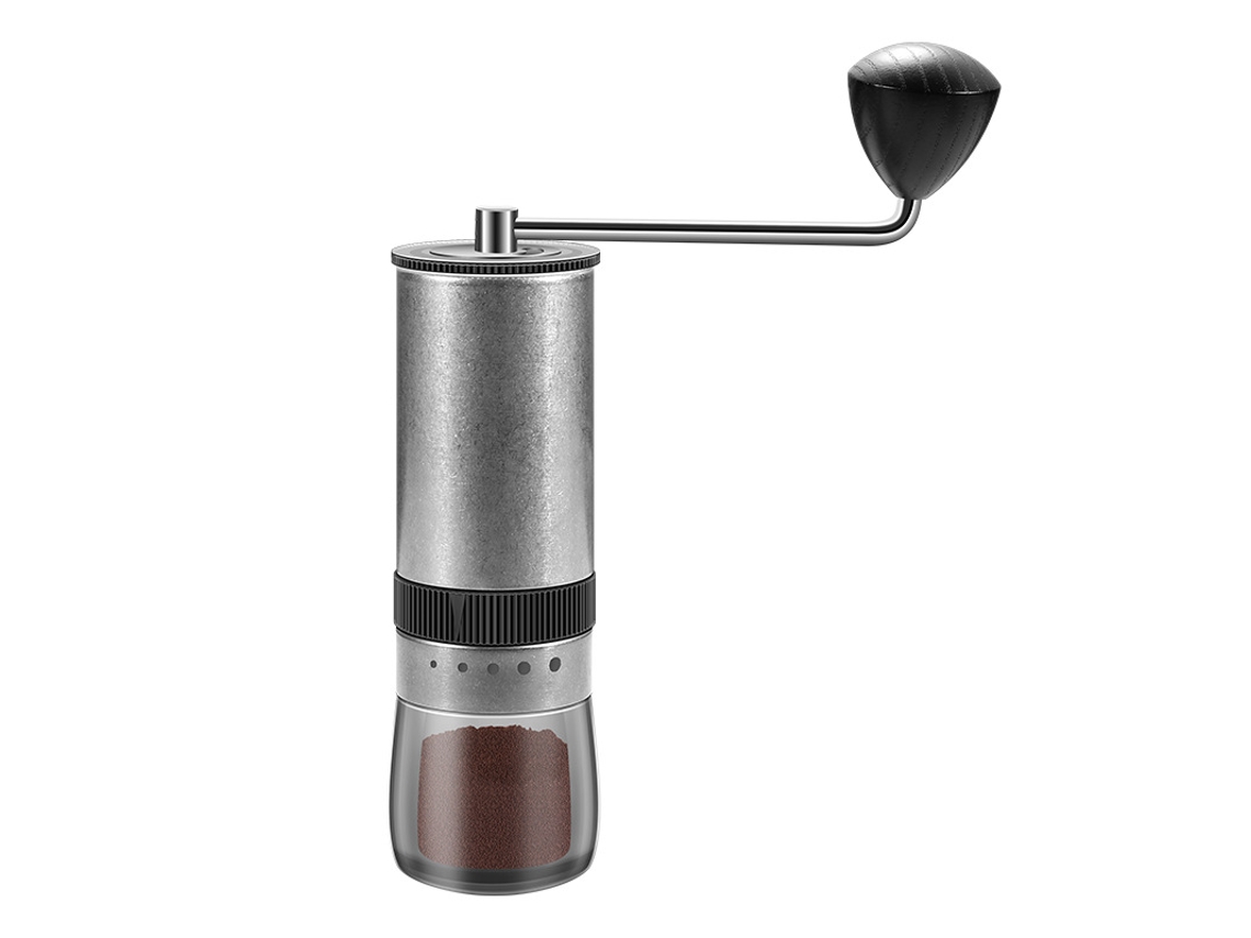 Molinillo de café manual portátil para uso doméstico, pequeño, para espresso y café de filtro (negro)