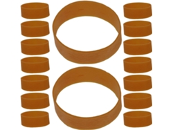 Anillos de caucho natural de 50x20 mm, paquete de aproximadamente 90 unidades. Bandas elásticas resistentes para sujeción. SFUSHOS
