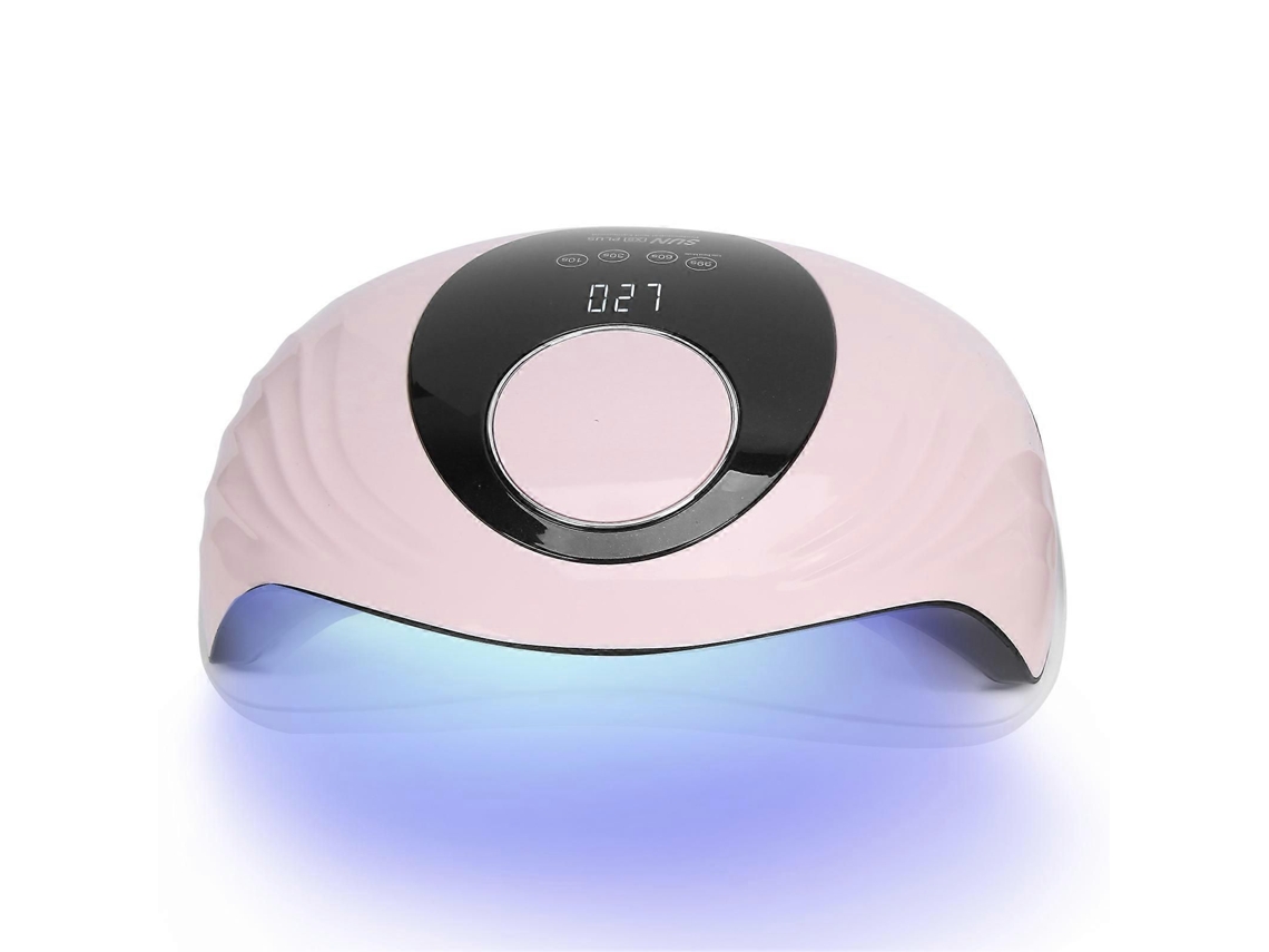 Lámpara de uñas UV LED de 120 W, secador de esmalte en gel, secado rápido, herramienta de manicura por inducción, 110-240 V, rosa, enchufe estadounidense GOKOCO