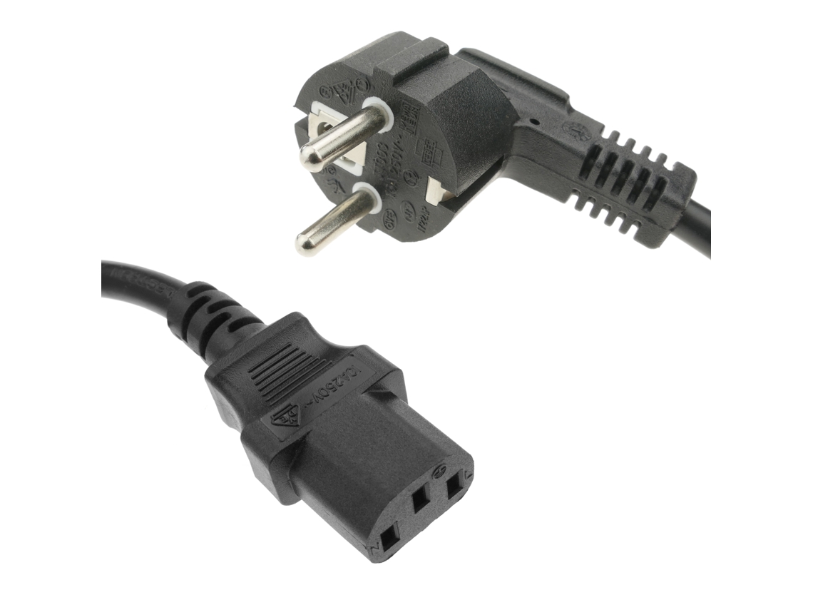 Cable de Alimentaci¢n Elctrica Iec60320 C13 Hembra A Schuko Macho 1,5 M