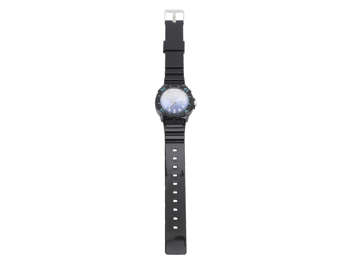Reloj unisex informal para niños, resistente al agua, negro y azul.