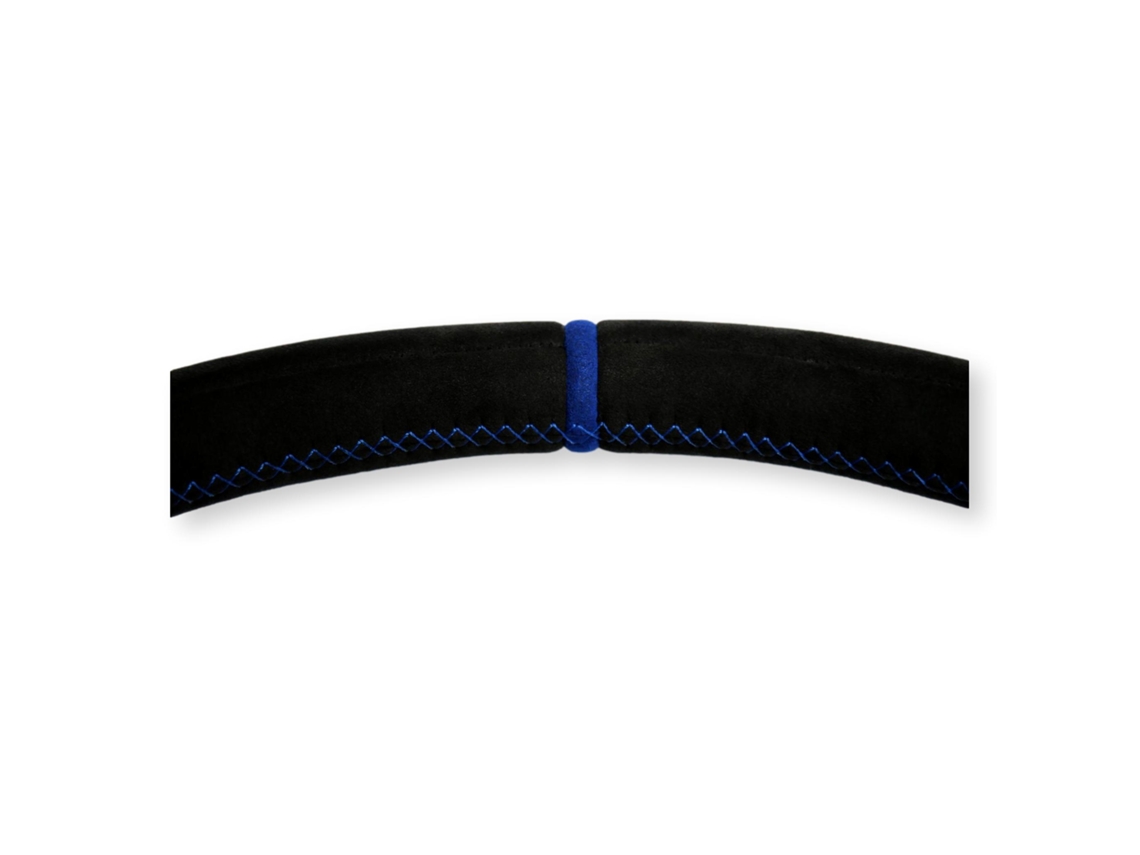 Volante deportivo Heico para Volvo XC90, XC60, V90, V60, S90 y S60 en Alcantara azul.