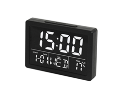 Reloj LED grande, reloj de cabecera simple y multifuncional NEVEANCE