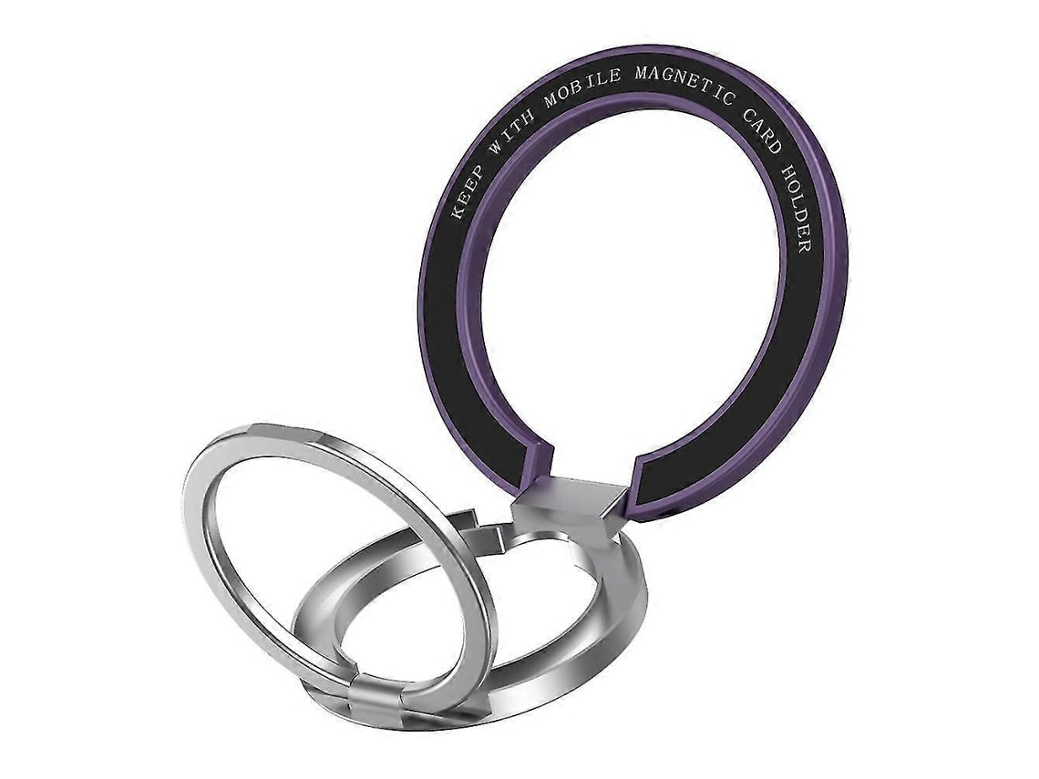 Soporte magnético de anillo para teléfono móvil compatible con MagSafe, soporte magnético de anillo de metal de doble eje para teléfonos móviles con un
