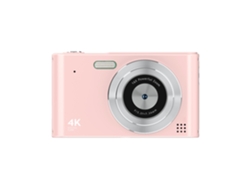 Câmera Digital Ultra Hd 4K H15 Com Foco Automático E Zoom 16X Mini Câmera Compacta Rosa