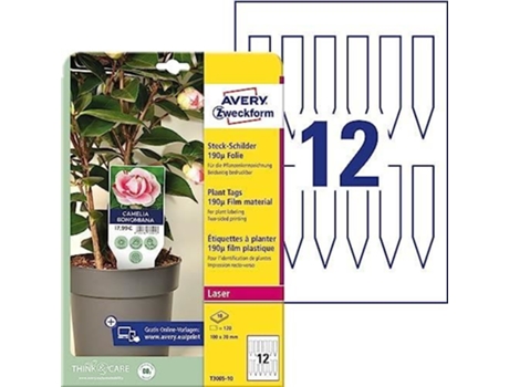 Avery Zweckform T3005-10 Paquete de 120 enchufe resistente al agua