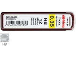 Minas para Portaminas ROTRING Tubo 0,35HB (0.35 HB)