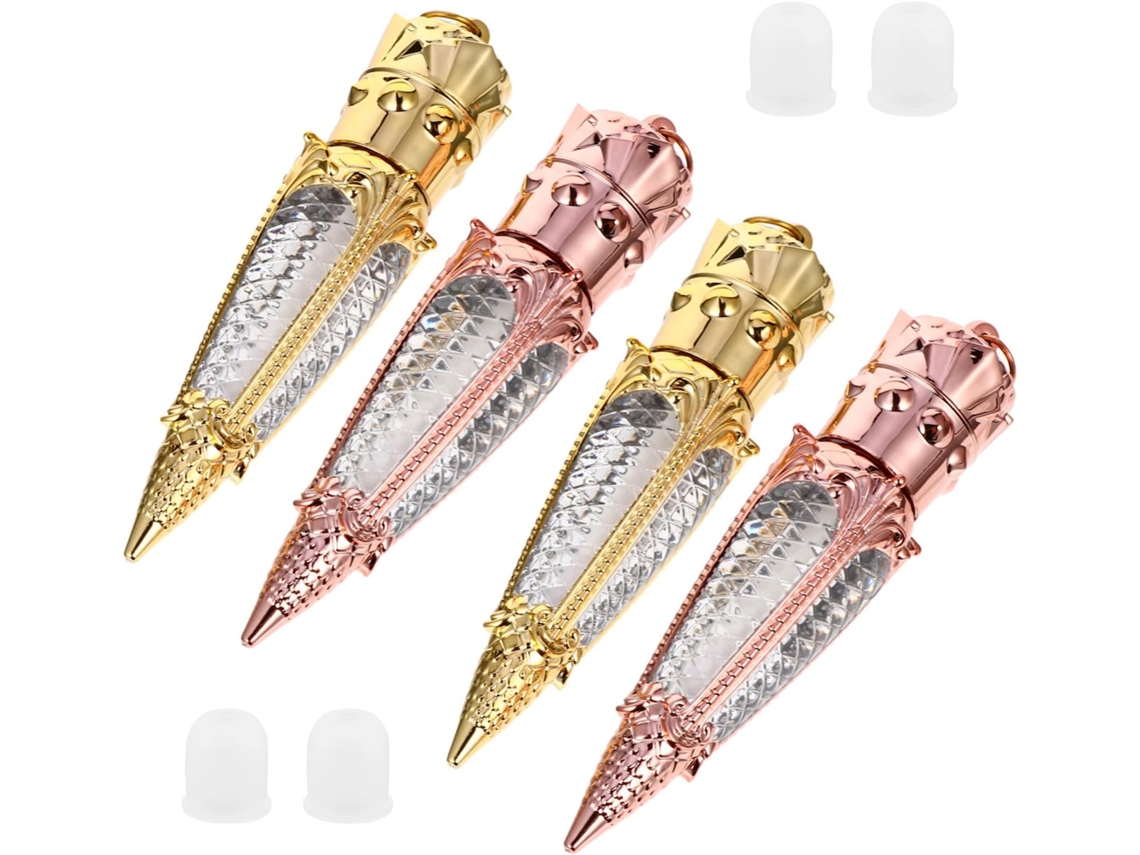 Tube De Gloss Vide 10 Pièces 5 Ml Flacon De Rouge À Lèvres Compacto Plastique Or Rosé Y Doré Réut...