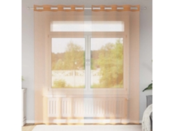 Cortinas De Gasa Con Ojales 2 Uds Terracota