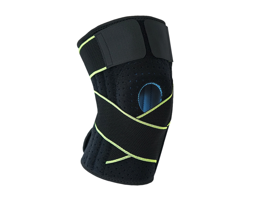 Rodilleras con estabilizadores laterales para la recuperación de lesiones de menisco y desgarro de rodilla (verde, M)