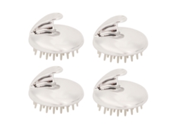 Juego De 4 Cepillos Para Champú Con Masajeador Para Cabello Y Cuero Cabelludo, De Silicona Impermeable, Portátiles Para El Hogar Y Los Viajes.