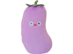Lindo cojín suave de felpa con forma de fruta, esponja de algodón PP incoloro con dibujos animados para oficina y hogar Berenjena