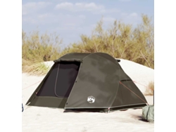 Tienda de pesca para 3 personas, impermeable, marrón.