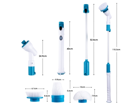 Cepillo de limpieza elétrica turbo ajustável limpador à prova d'água carregamento sem fio limpo Baño Cocina conjunto de Herramientas de limpieza