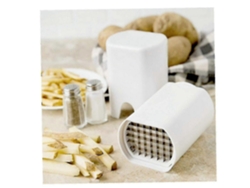 Cortador de papas fritas profesional Rosewell de acero inoxidable con 2 cuchillas