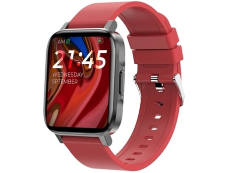 Smartwatch MDUG Monitor de Frequência Cardíaca Vermelho