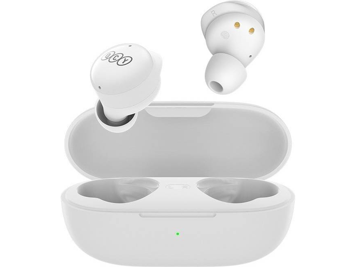 Auriculares Bluetooth True Wireless QCY T17 TWS (In Ear - Micrófono - Blanco)