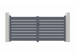 Puerta batiente de aluminio 3,5m VOGEL H.160cm