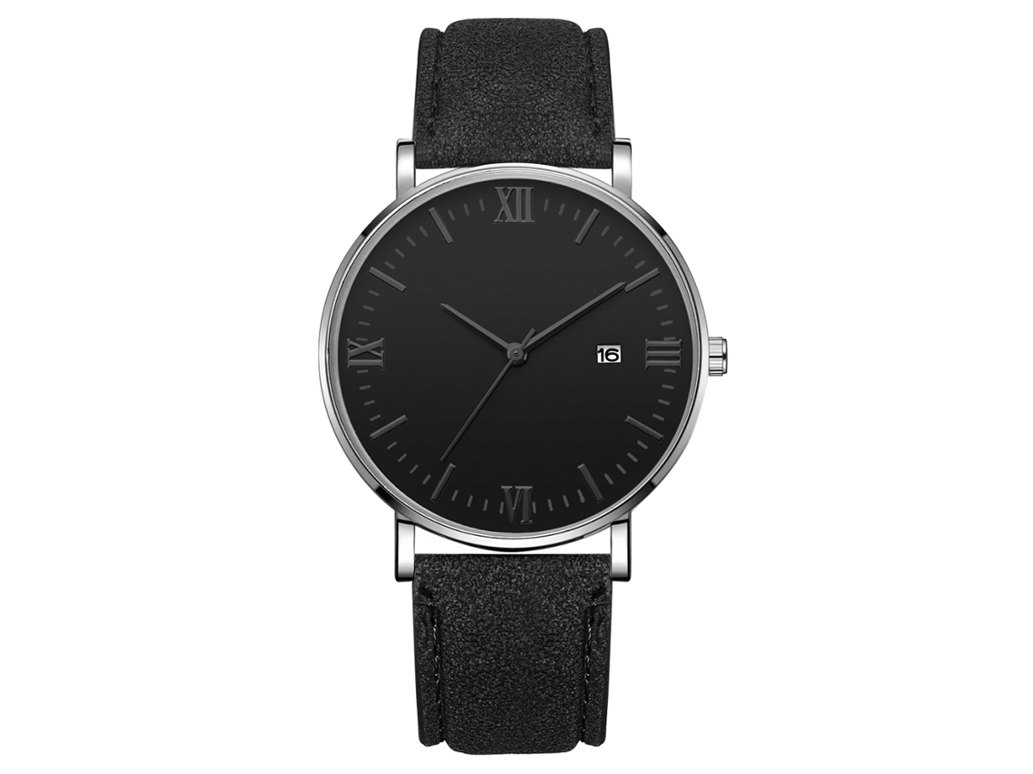 Reloj De Cuarzo Con Correa De Cuero Pu Estilo Simple Y Moderno Decoración De Mano