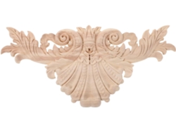 Apliques De Pared De Madera Tallada Sin Pintar Con Motivos Florales Para La Decoración De Muebles.