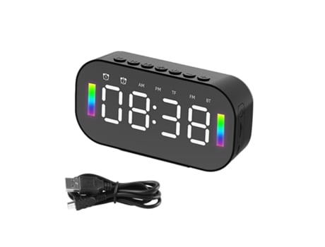Fm Radio Led pantalla regalo viaje música reproductor Mini despertador Bluetooth altavoz