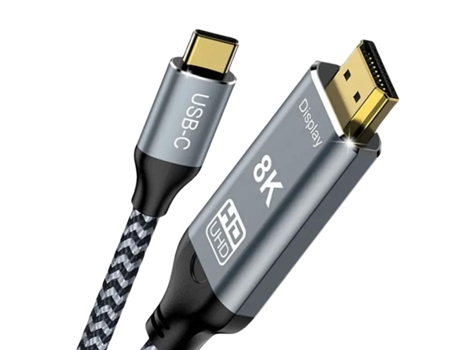 Cable Hdmi 2.1 Para Thunderbolt 3 8K@60Hz 4K@144Hz 2K@240Hz 48Gbps 3 Metros