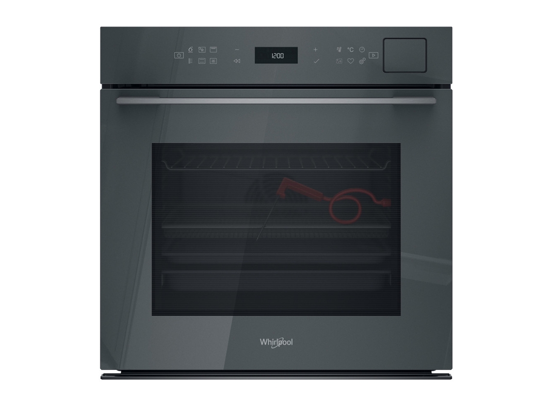 Horno Whirlpool Woi7a8fpt1ssga de 73 L, negro y gris