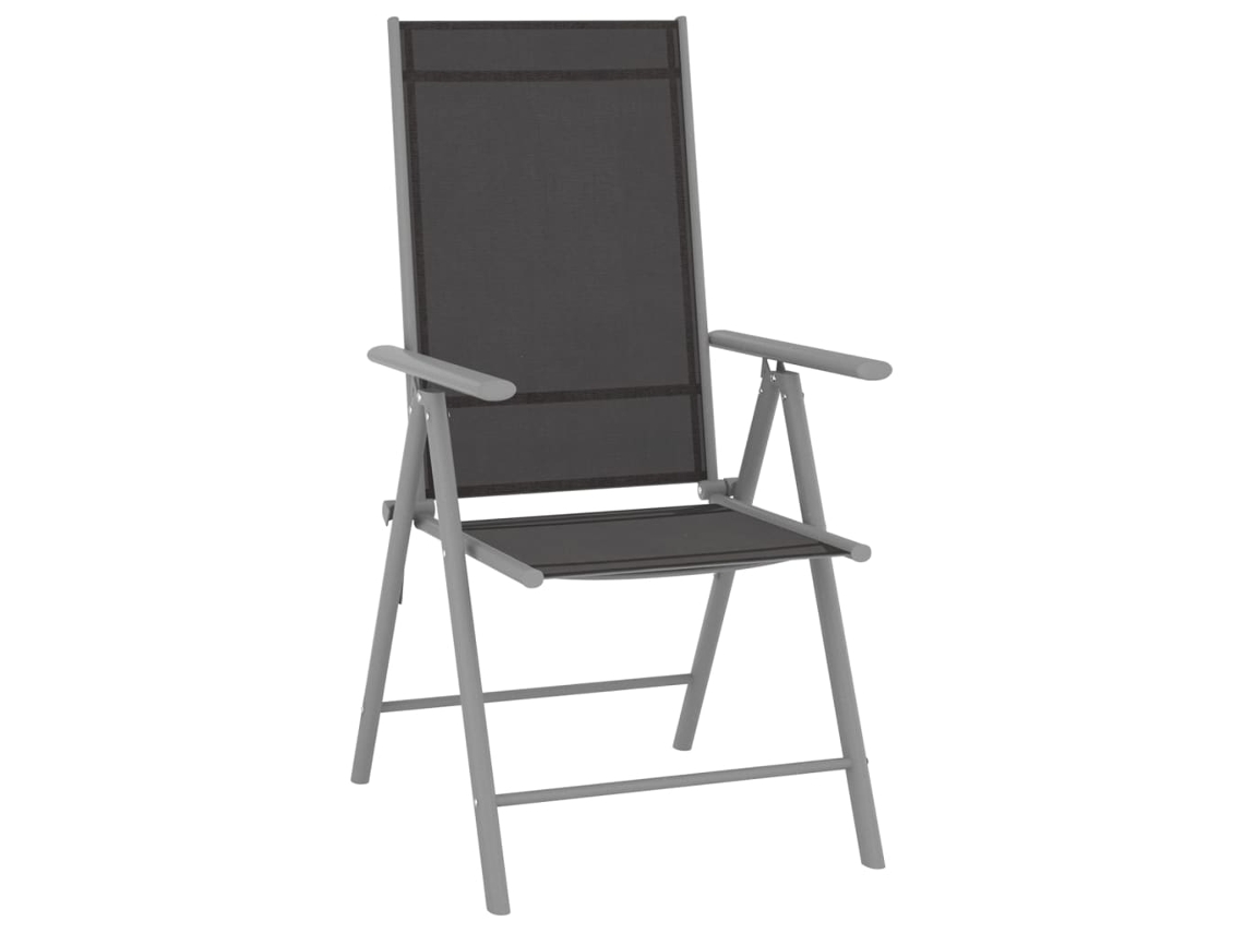 Maison Exclusive - Juego De Comedor De Jardín 10 Piezas Negro Y Plateado