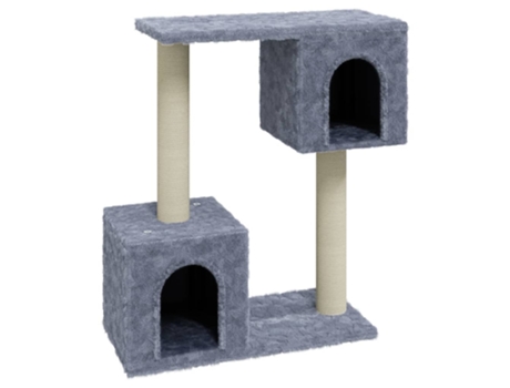 vidaXL Rascador para gatos con postes de sisal 60 cm gris claro